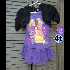 Disney Princesses Tutu Dress with attached sweater